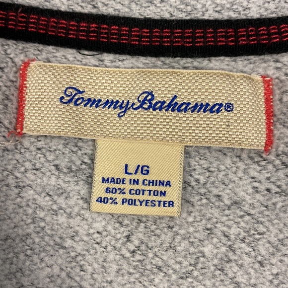 Tommy Bahama Two Tone Gray Lightweight Sweatshirt - Picture 4 of 8
